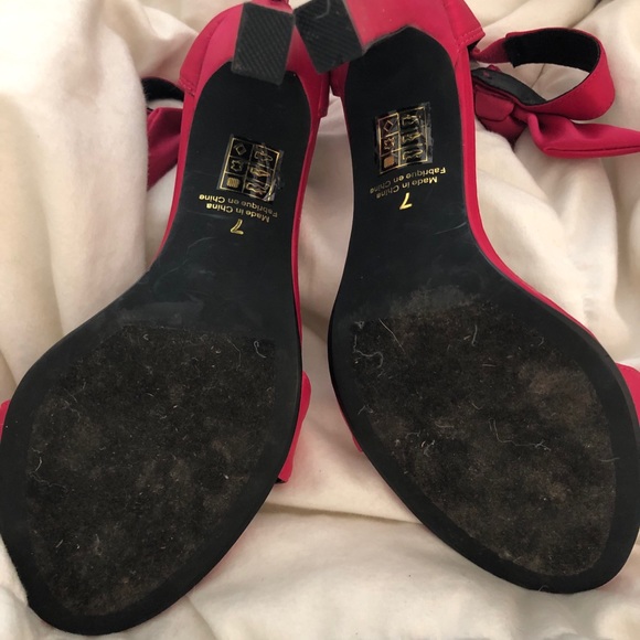 Jeffrey Campbell Hot Pink Satin Heels - Picture 2 of 3
